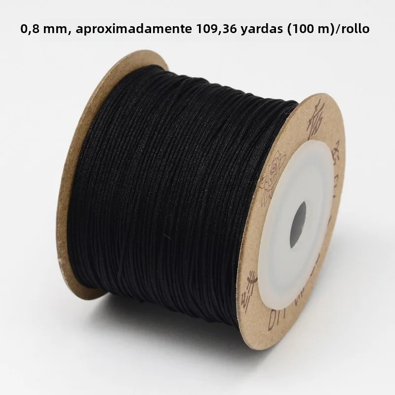 TK Hilo De Nylon 0.8mm Para Pulseras Y Nudos Chinos 100m/Rol Rojo Herramienta Para Manualidades Y Joyería DIY