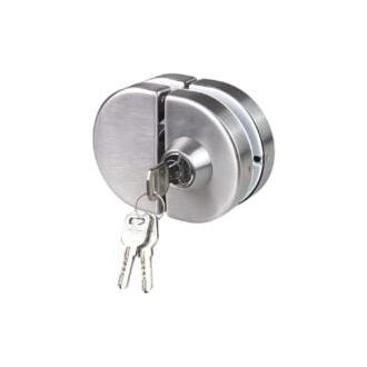 CA Cerradura de puerta de vidrio doble de acero inoxidable 304 con apertura por ambos lados y ganchos sin marco para vidrio de 10 a 12 mm de espesor.
