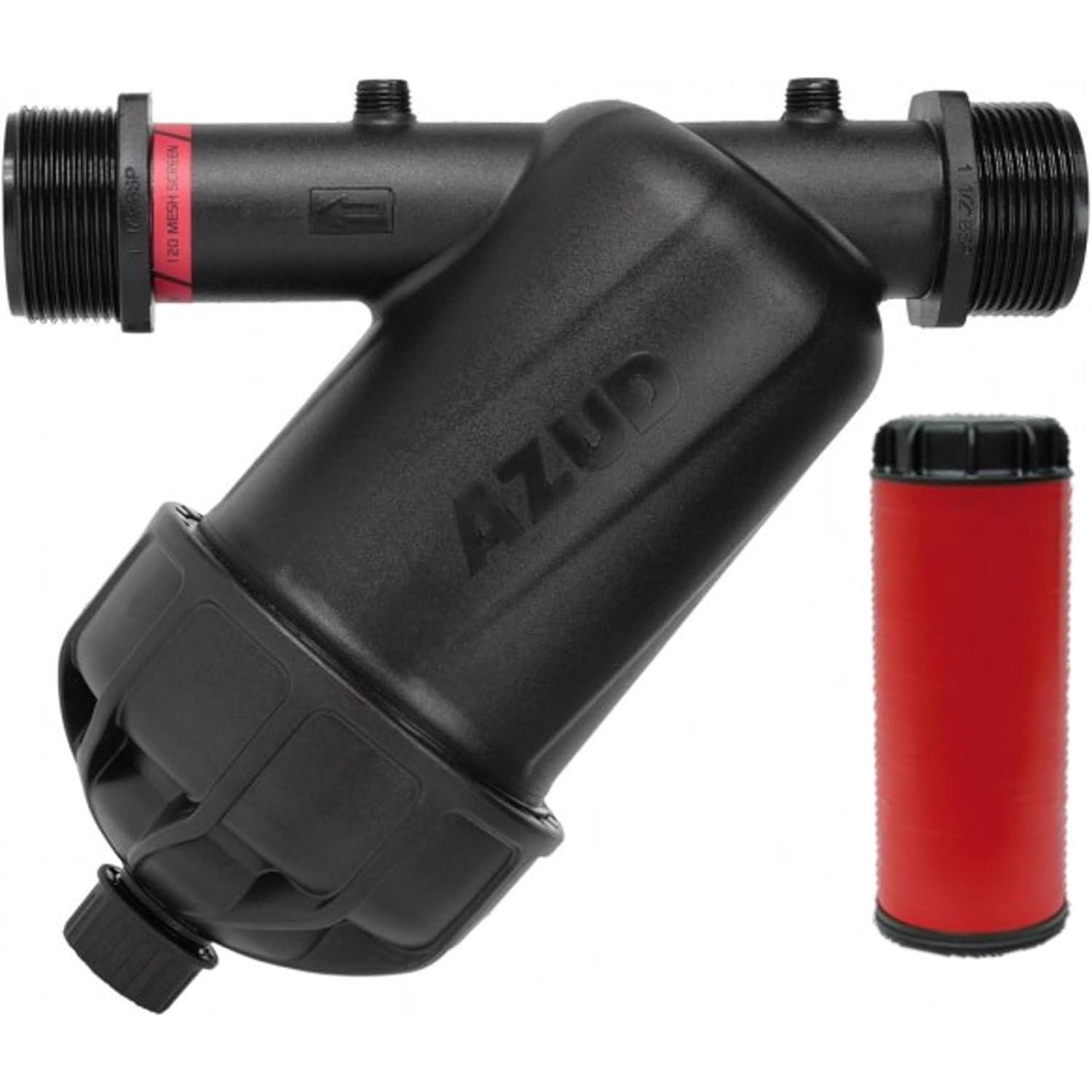 Plantawa Filtro de Anillas 2" para Tuberia 63mm. Incluye Tapón de Vaciado. Riego por Goteo. Capacidad Filtrado 120 Mesh. Fabricado en Europa. Filtro Azud Modular 100, Sistema de Filtración para Agricultura.