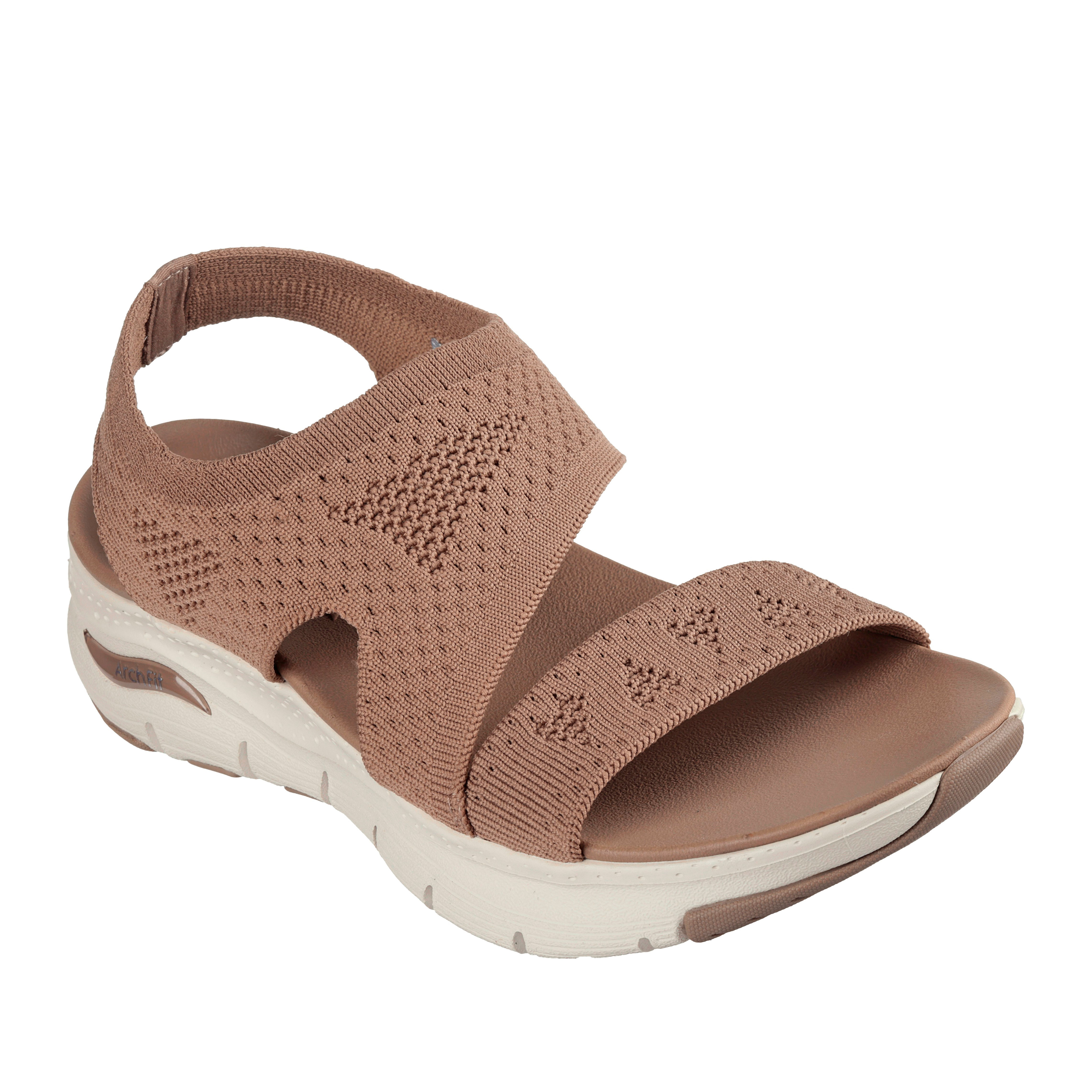 Skechers Sandalias Arch Fit Marrones 119458-MOC , para Mujer