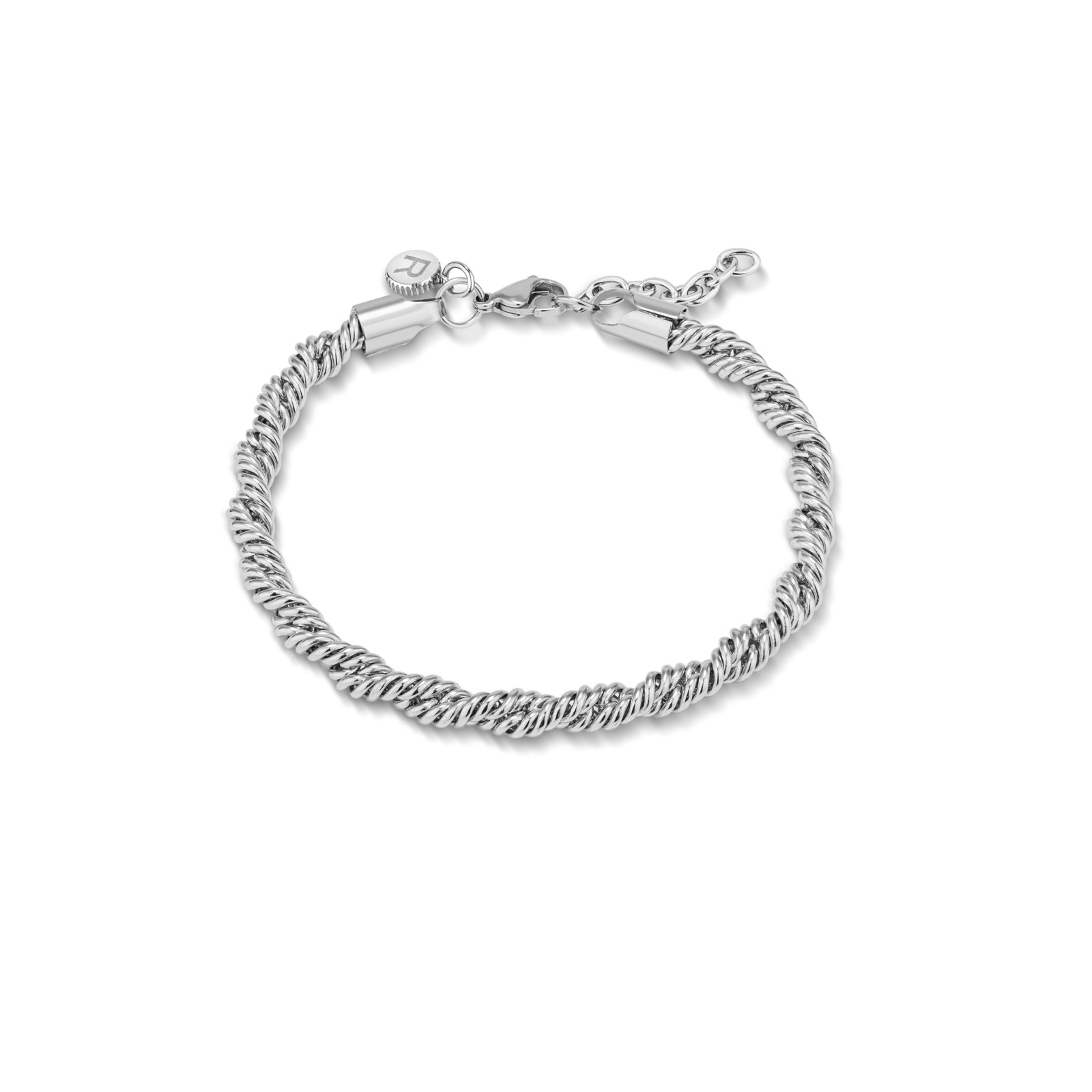 Radiant Pulsera Hombre Pulsera Hombre Riviera Trenzada Plateado De Acero Plateado Rh000348