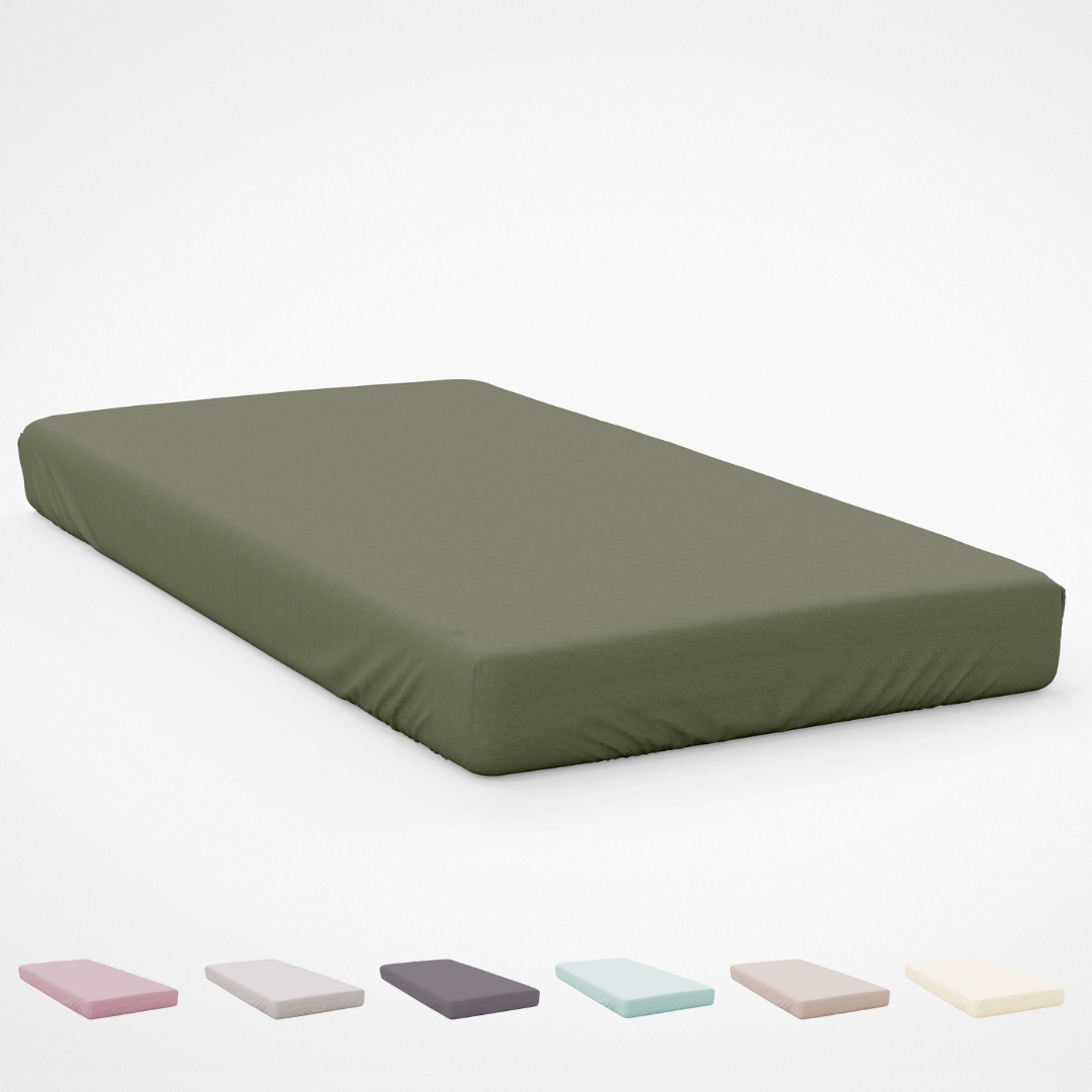 ICEHOME - Sábana Bajera Lisa Ajustable 4 Esquinas - Microfibra Ecológica Ultrasuave - Transpirable y Libre de Arrugas - Para Colchones hasta 33 cm - Compatible con todas las camas y estaciones.