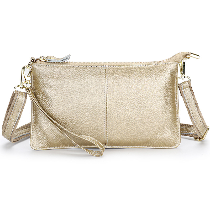 Bolsos cruzados pequeños de cuero genuino para mujer, mini bolsos de hombro, carteras
