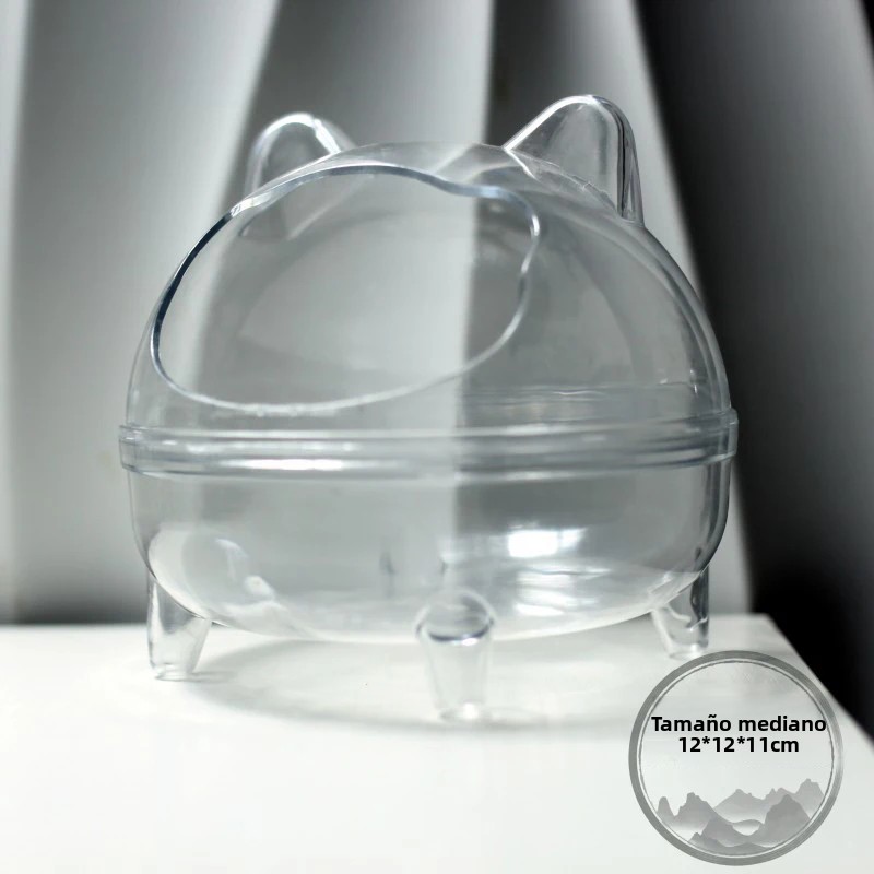 TK Baño De Arena Transparente Para Hamster Y Otros Pequeños Animales Accesorios De Baño Con Capacidad Grande Para Prevenir Salpicaduras