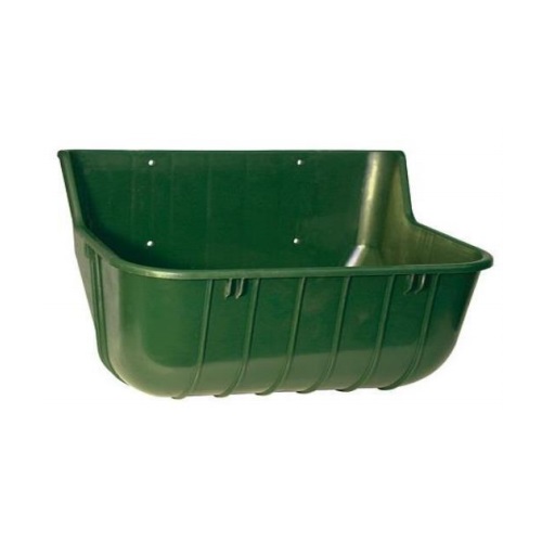KERBL Comedero para Pienso Concentrado PVC, Plástico Inastillable, Con Tapón de Vaciado, 42 x 33 x 30 cm, Capacidad 15 L