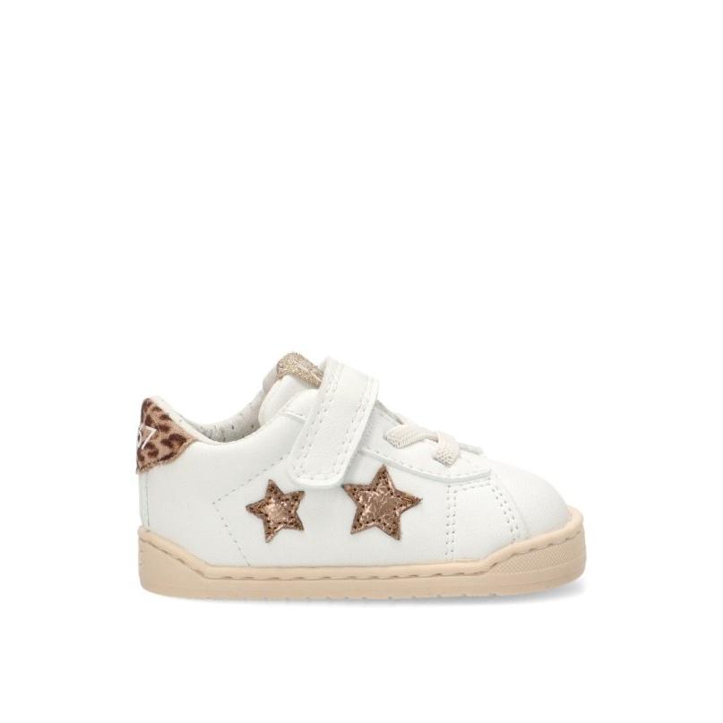 Zapatillas Respetuoso/barefoot Mustang Kids - Niña - Suela Plana - Modelo 49008 - Color Blanco