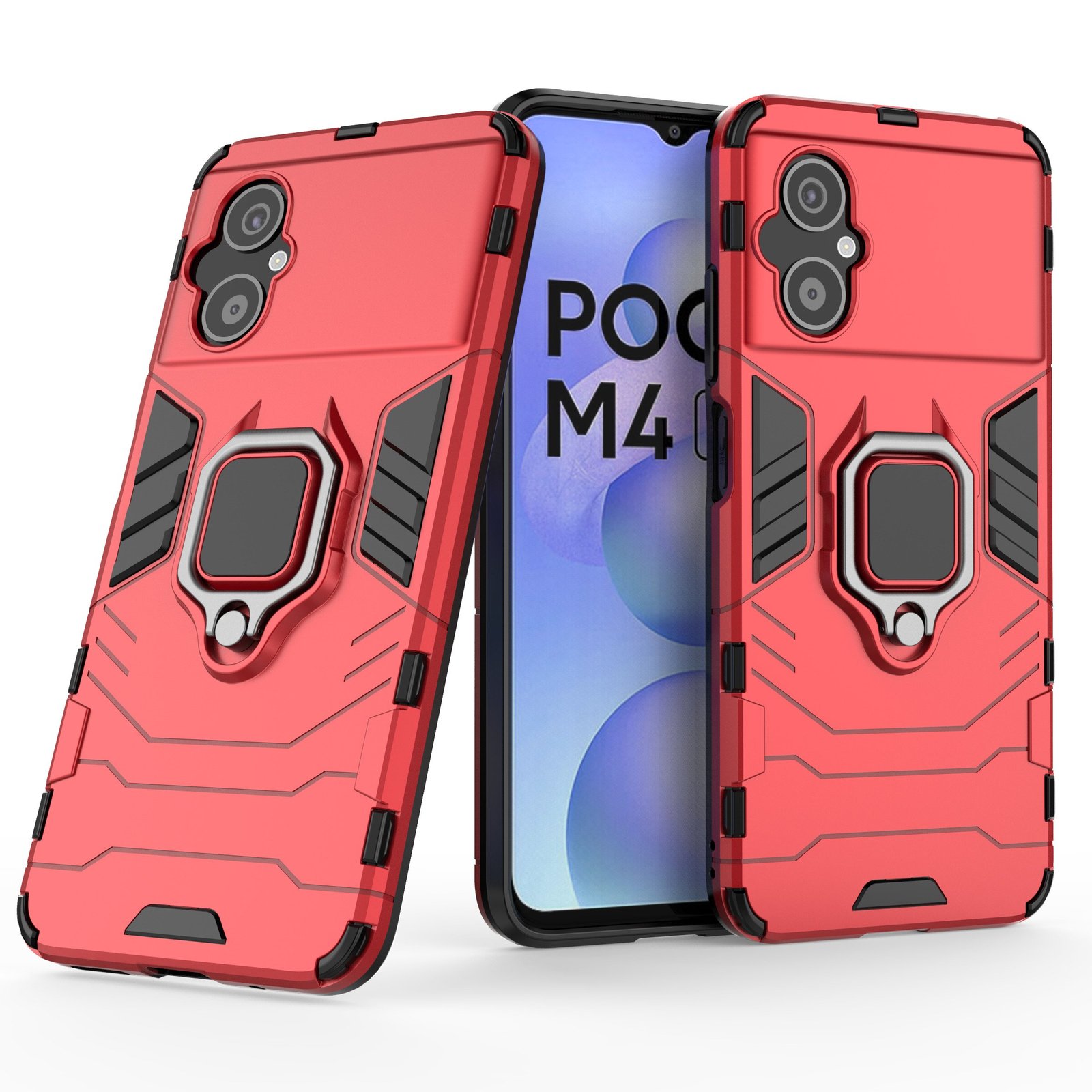 Max Power Digital Funda para móvil Xiaomi Poco M4 5G/Poco M5 4G Carcasa Magnética con Anillo Imán Antigolpes Resistente Rígida Dura [Tecnología de Absorción de Golpes]