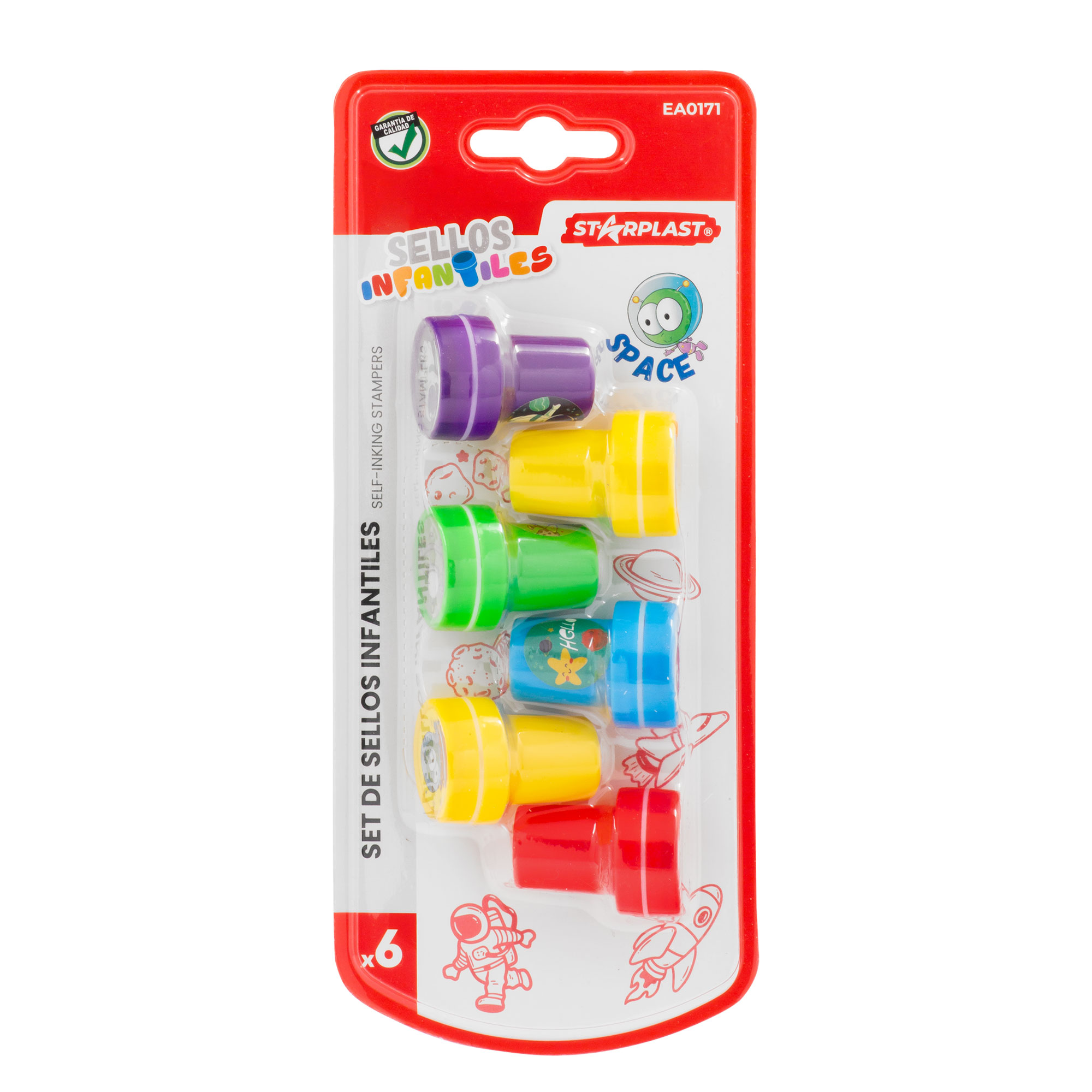 Starplast Pack 6 Sellos Infantiles 8 Diseños Apto Piel