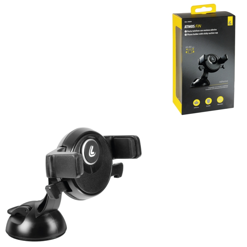 Soporte Teléfono Para Coche Atmos Fin Con Ventosa Para Salpicadero Y Parabrisas LAM72531