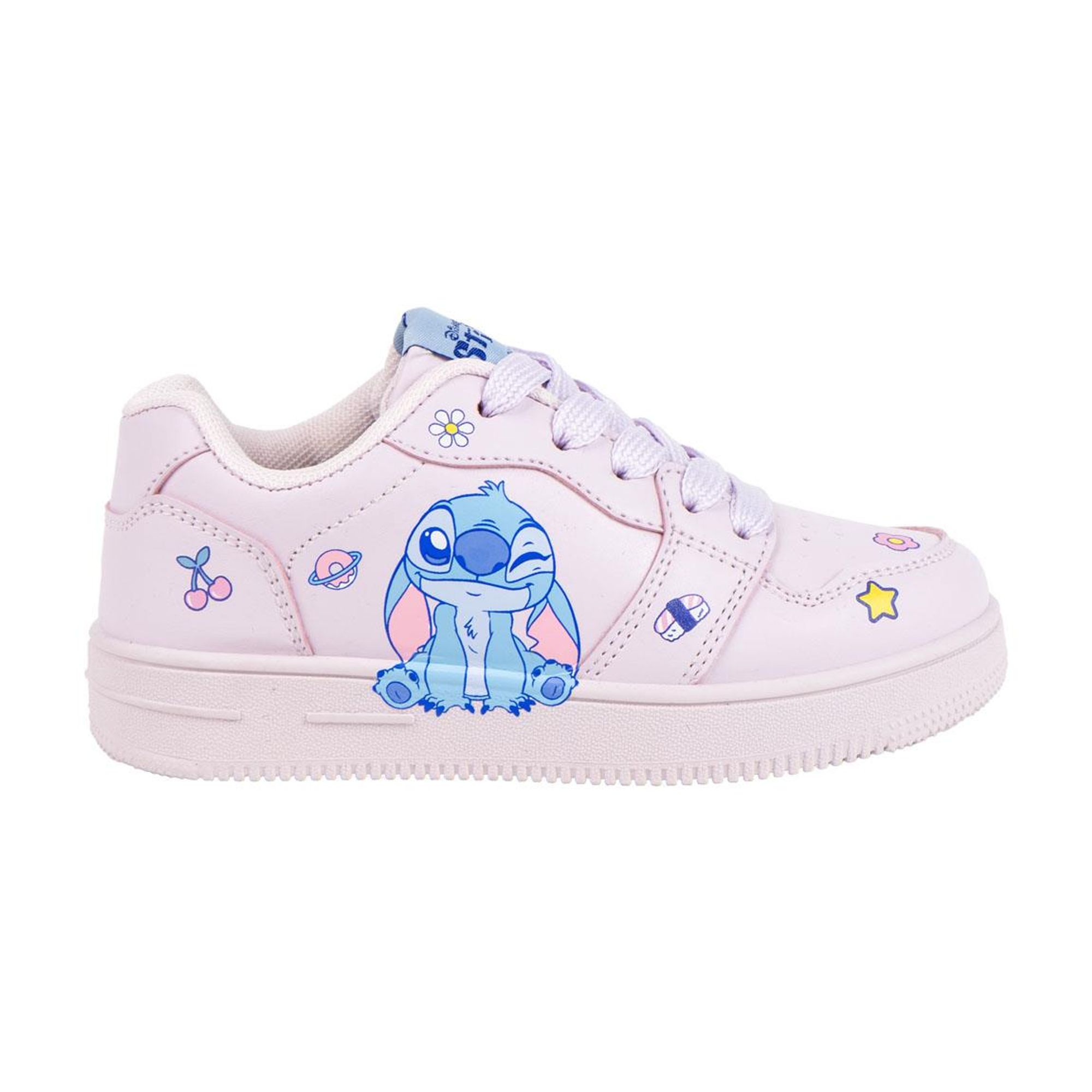 Zapatillas Deportivas Disney Stitch para Niña, Calzado Infantil Exclusivo, Color Rosa Pastel con Gráficos Divertidos, Suela Antideslizante y Diseño Cómodo, Ideal para Escuela o Regalo Especial