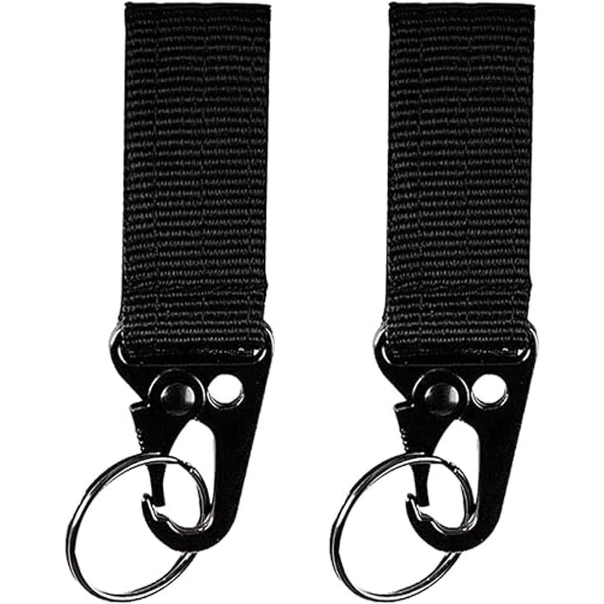 2 clips para cinturón, accesorio de Policía, mosquetón, lavero, Con Ganchos, soporte para Llaves, Correa de Nailon, para Llaves de coche, mochila, Colgante de camping al Aire Libre