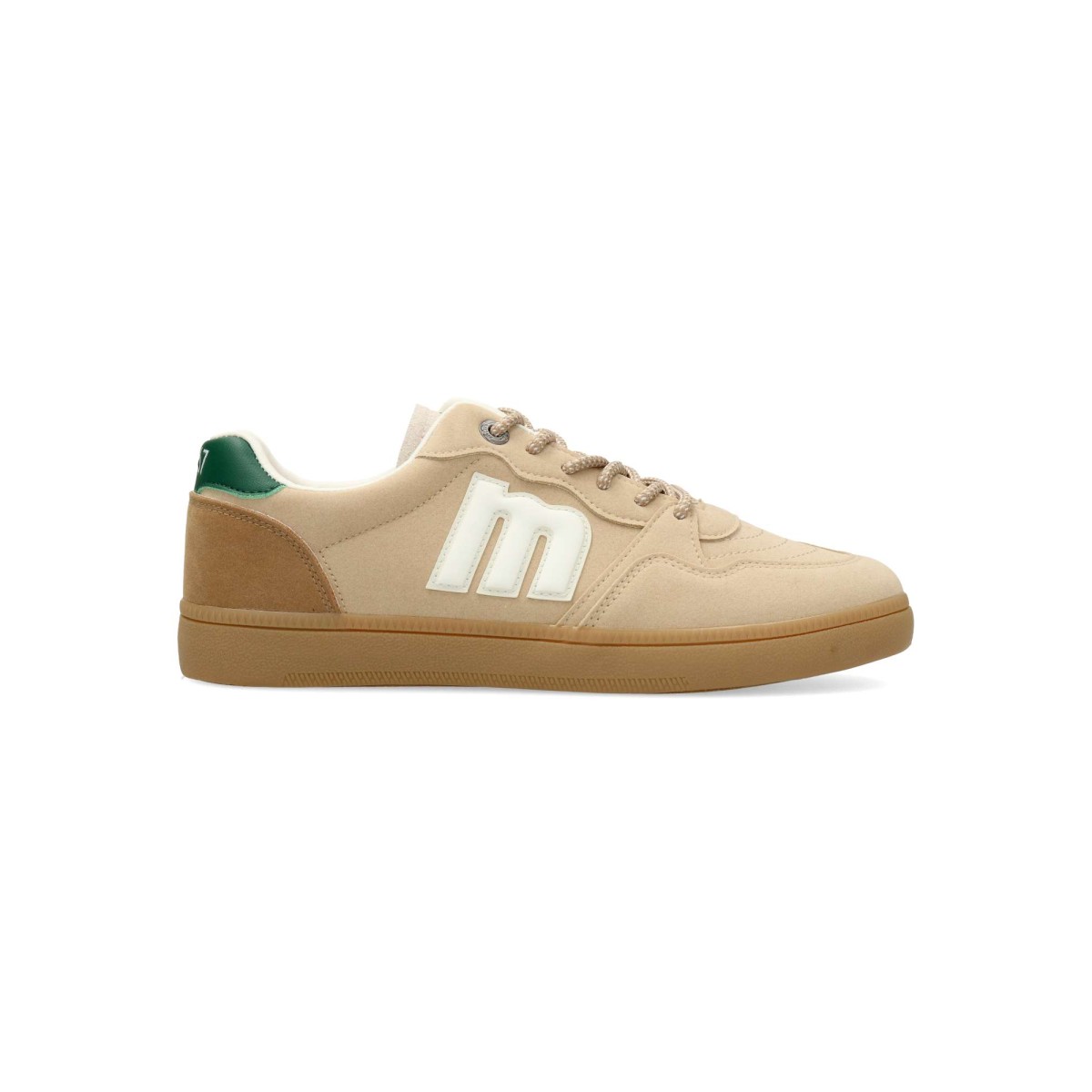 MTNG - Zapatillas deportivas hombre Napoli de piel sintética y textil con suela de goma color caramelo y plantilla Comfort Foam certificadas veganas