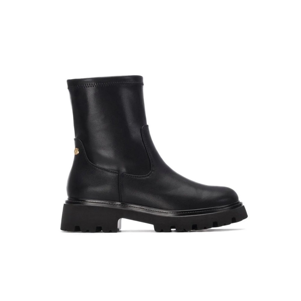 Xti Botines Planos Moda Invernal para Mujer - Modelo 144420 Negro