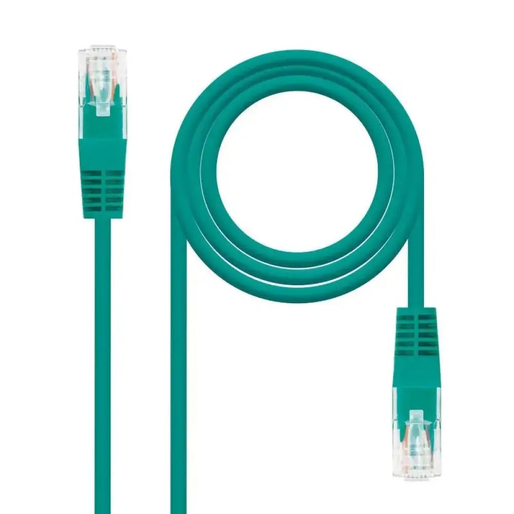 Nanocable - Cable de red RJ-45 Cat.6 UTP AWG24 de cobre 100 % OFC, 0,5 m, verde, certificado según ISO/IEC 11801 Clase E y resistente a llama