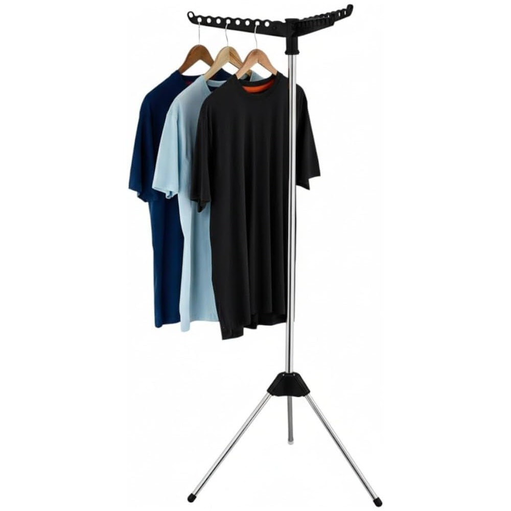 Tendedero Perchero portatil 27 Perchas Plegable, tenderetes de Pie exterior interior 3 Brazos Giratorios 150 cm coshano