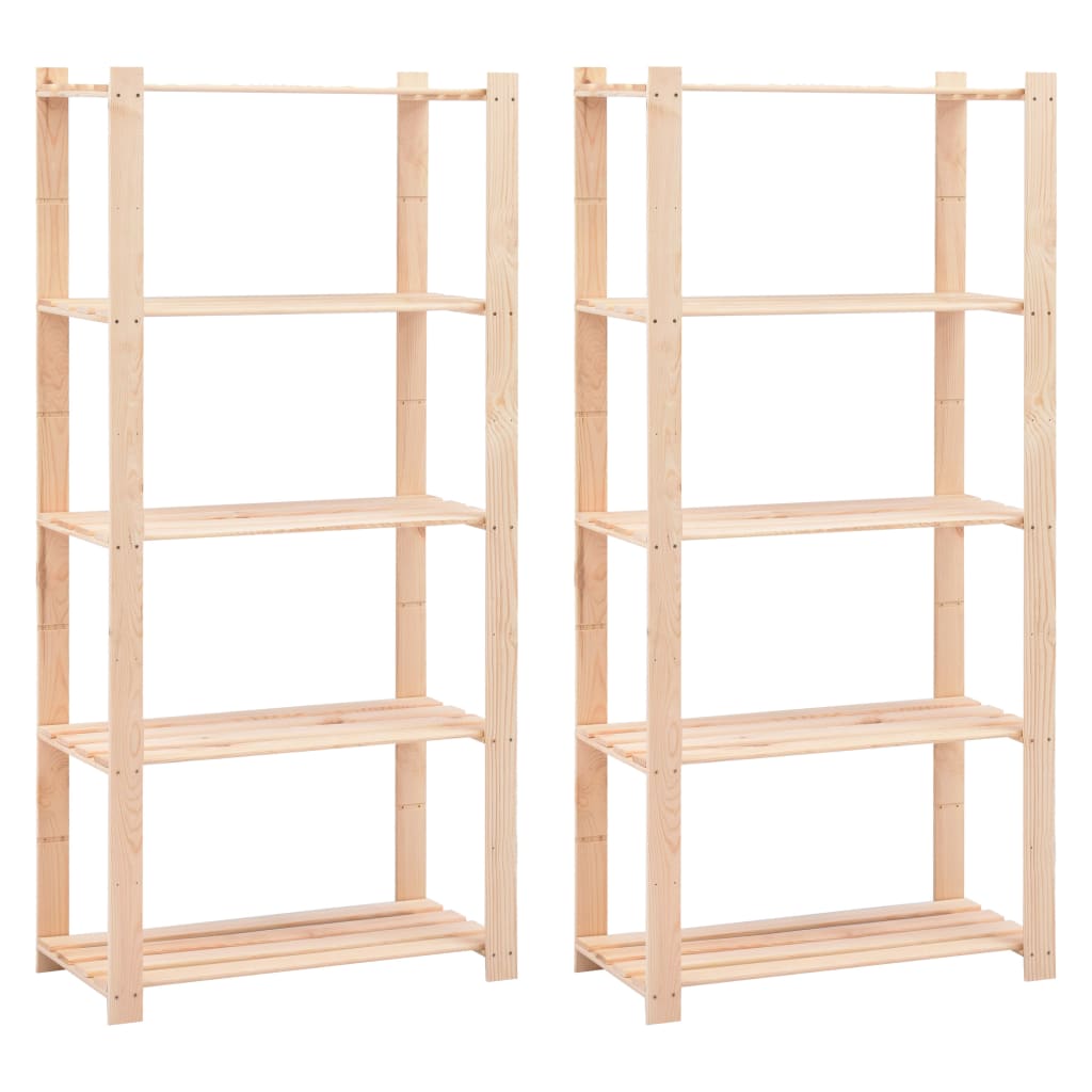 vidaXL Madera Maciza Pino Estantería 5 Niveles 250 kg Estante de Libros Cantidad 1 unidad, 2 unidades, 3 unidades y mas