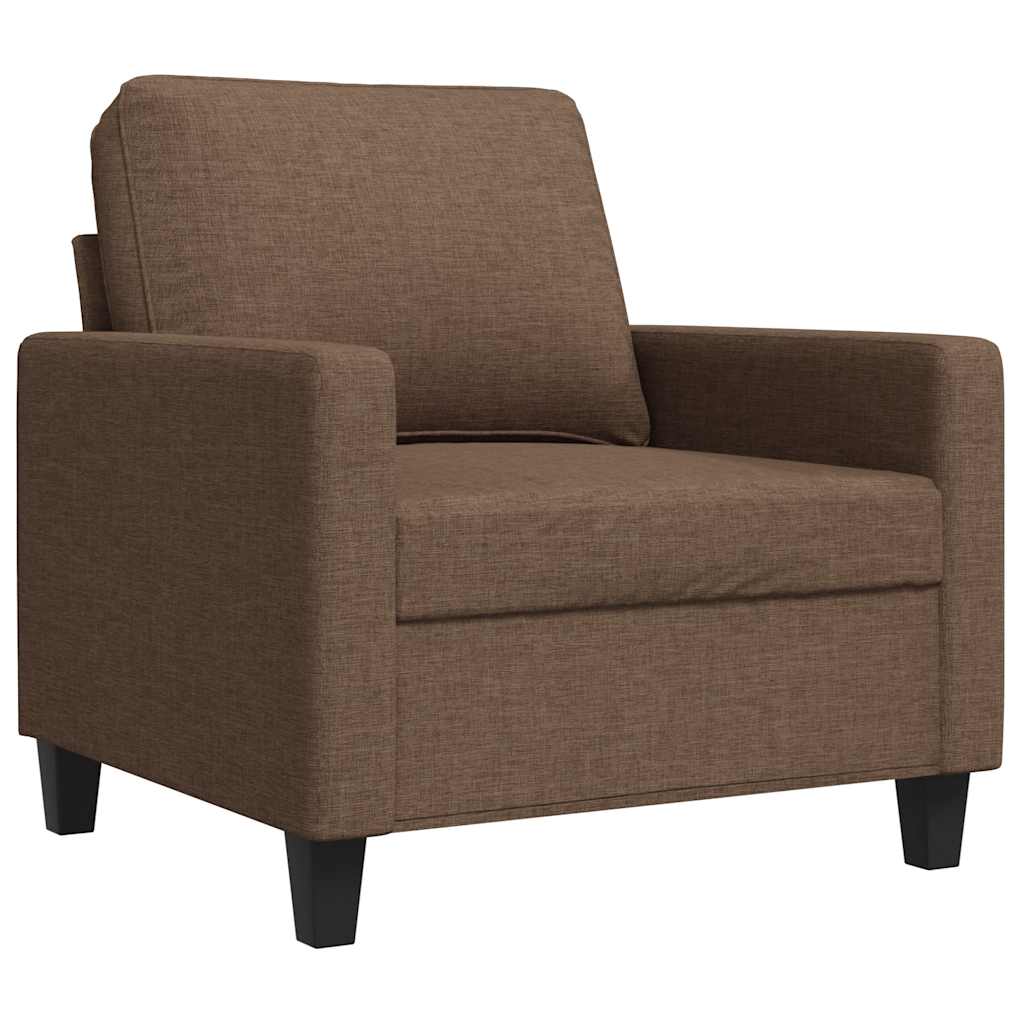 vidaXL Sillón de tela marrón 60 cm