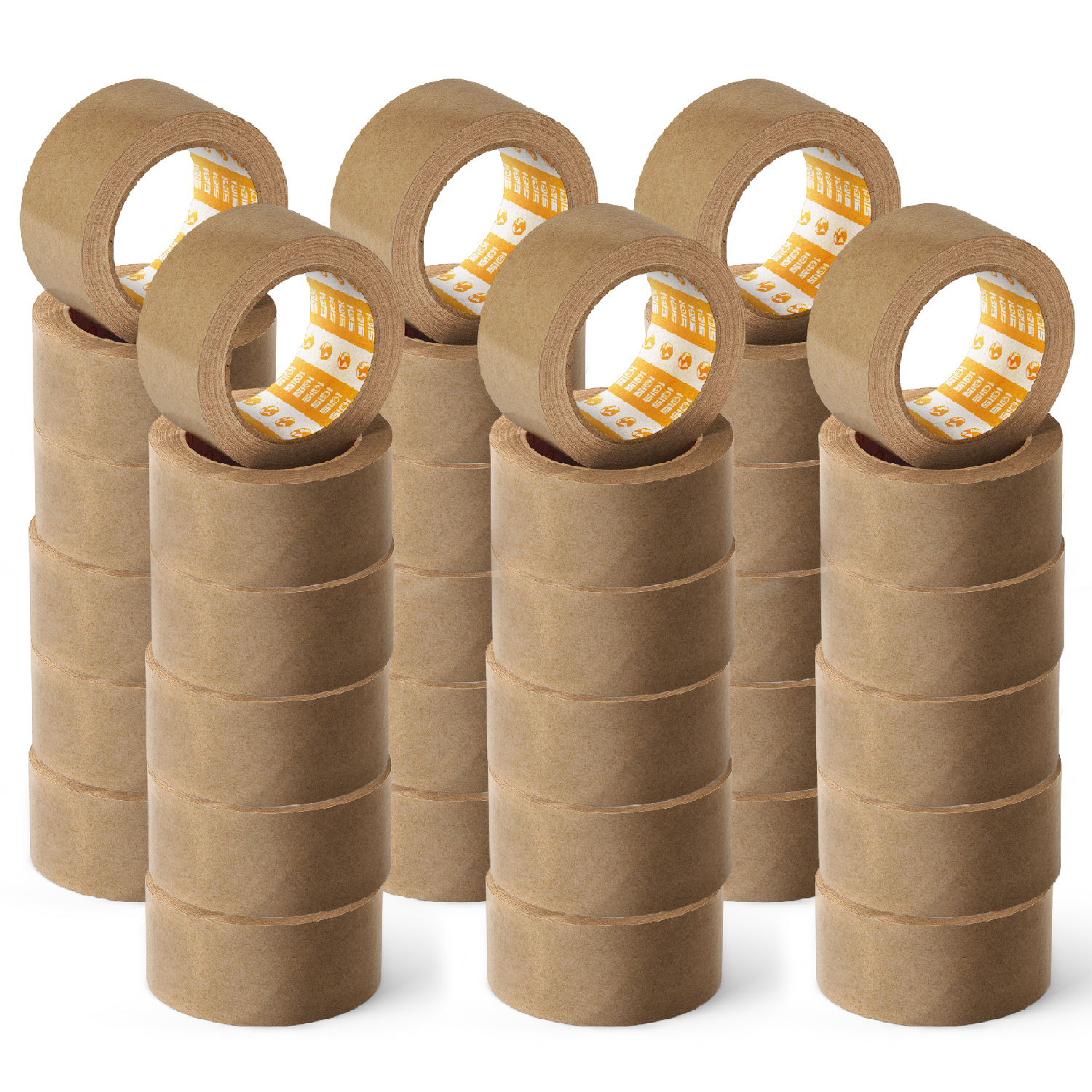 Cinta Embalar, Cinta Adhesiva Kraft, Cinta de Embalaje para Cajas Mudanza y de Envío, Cinta de Embalar de Papel Kraft Tamaños Variables Rollo Cinta Papel Kraft - SIDI