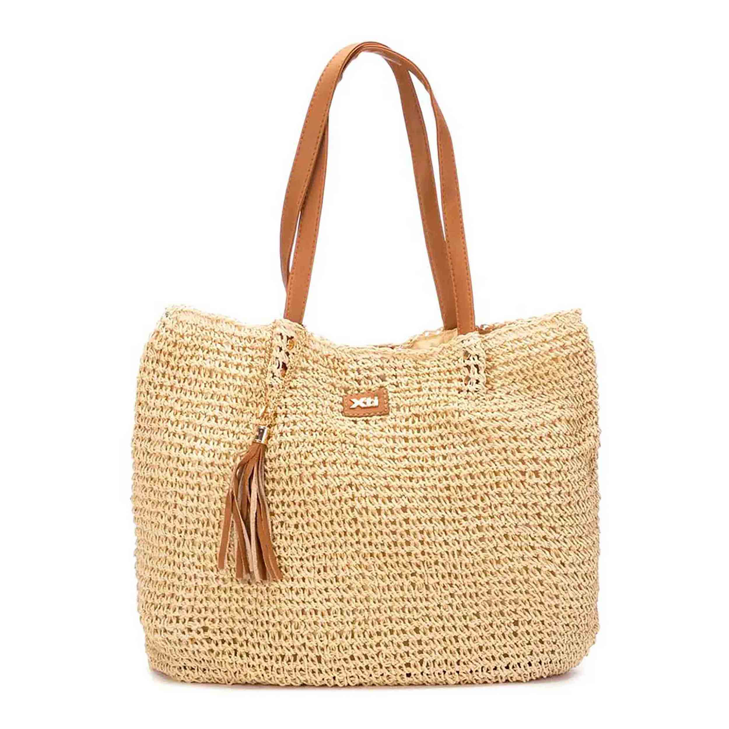 Xti 184611 Bolso de Hombro Rafia Mujer
