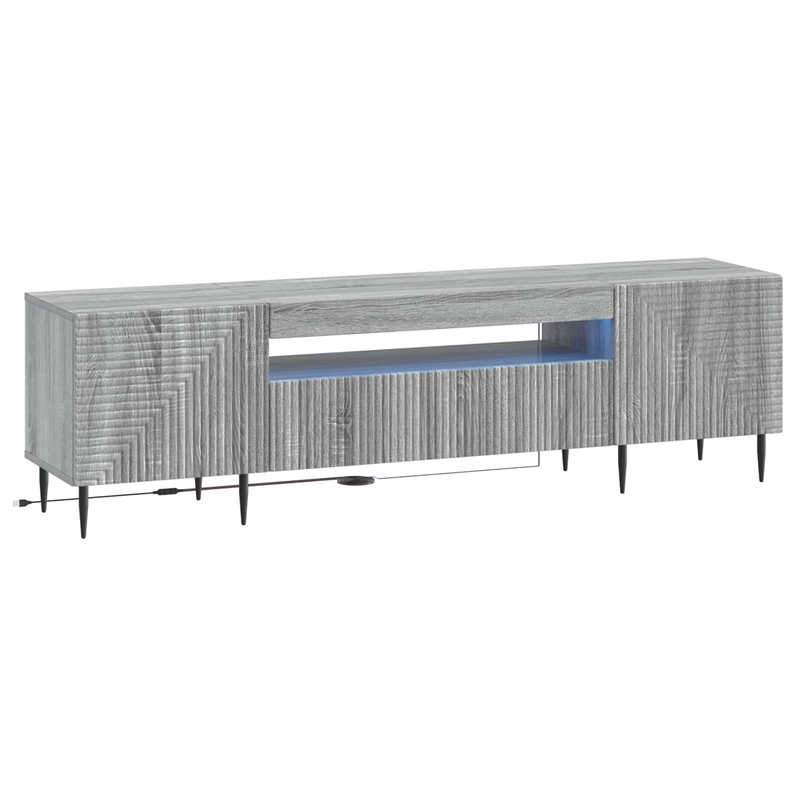 vidaXL Mueble de TV LED  Madera de ingeniería 153 x 35 x 43 cm Multicolor