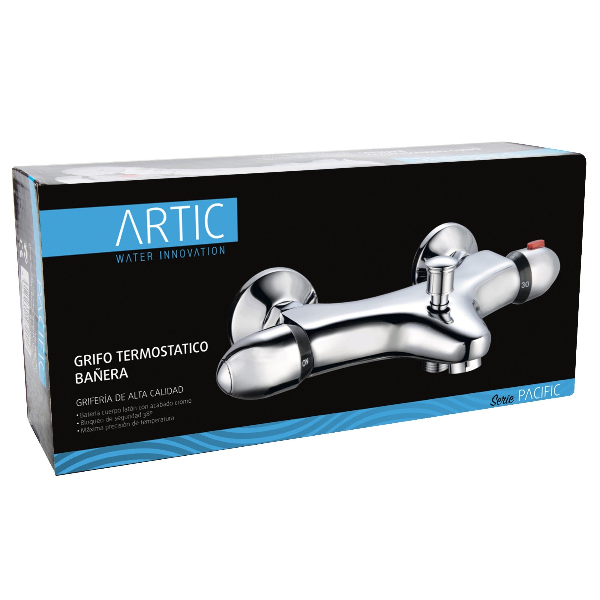 Artic Grifo de Ducha y Bañera con Termostato Serie Pacific