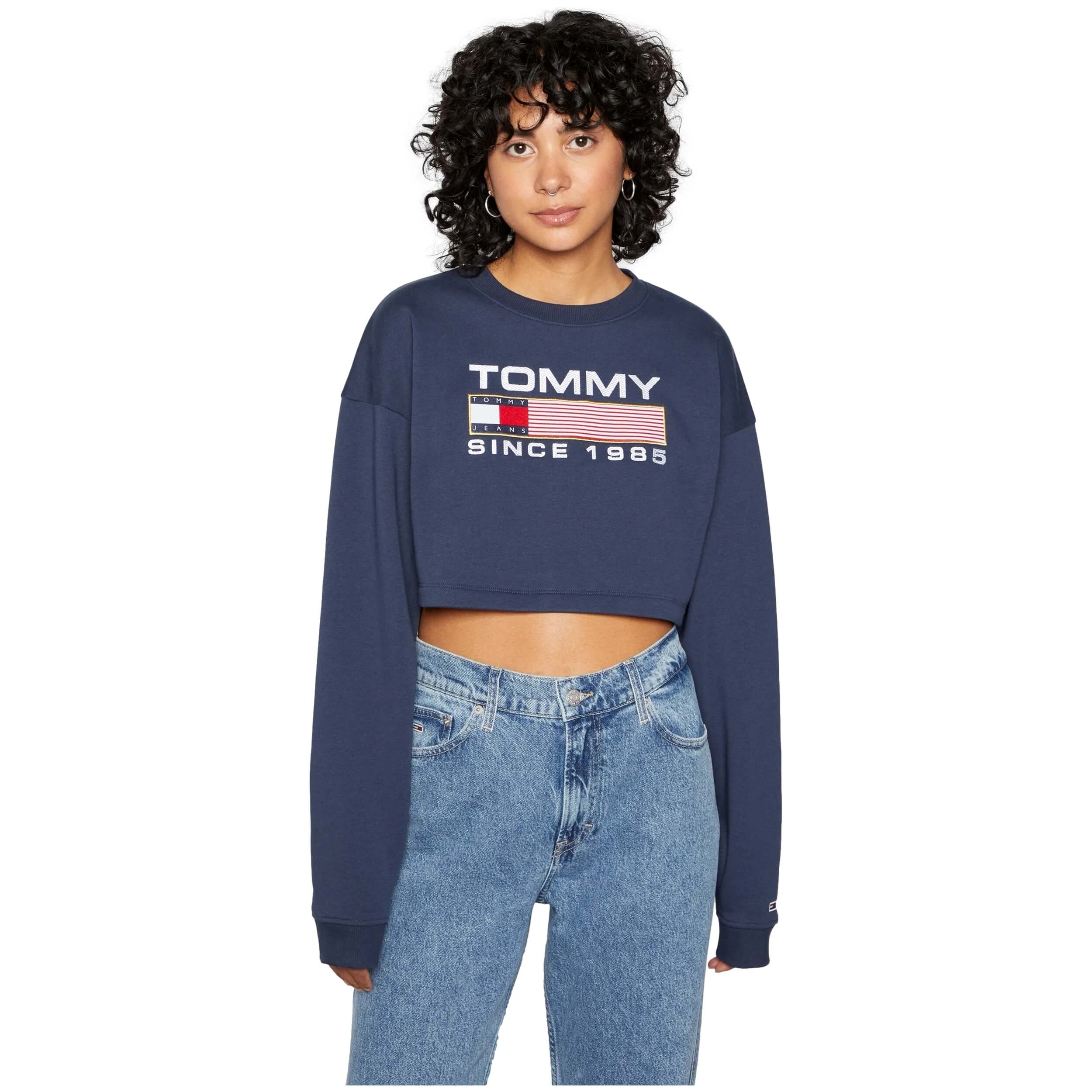 Sudaderas Sin Capucha Tommy Hilfiger modelo DW0DW14339C87 para Mujer en color Azul