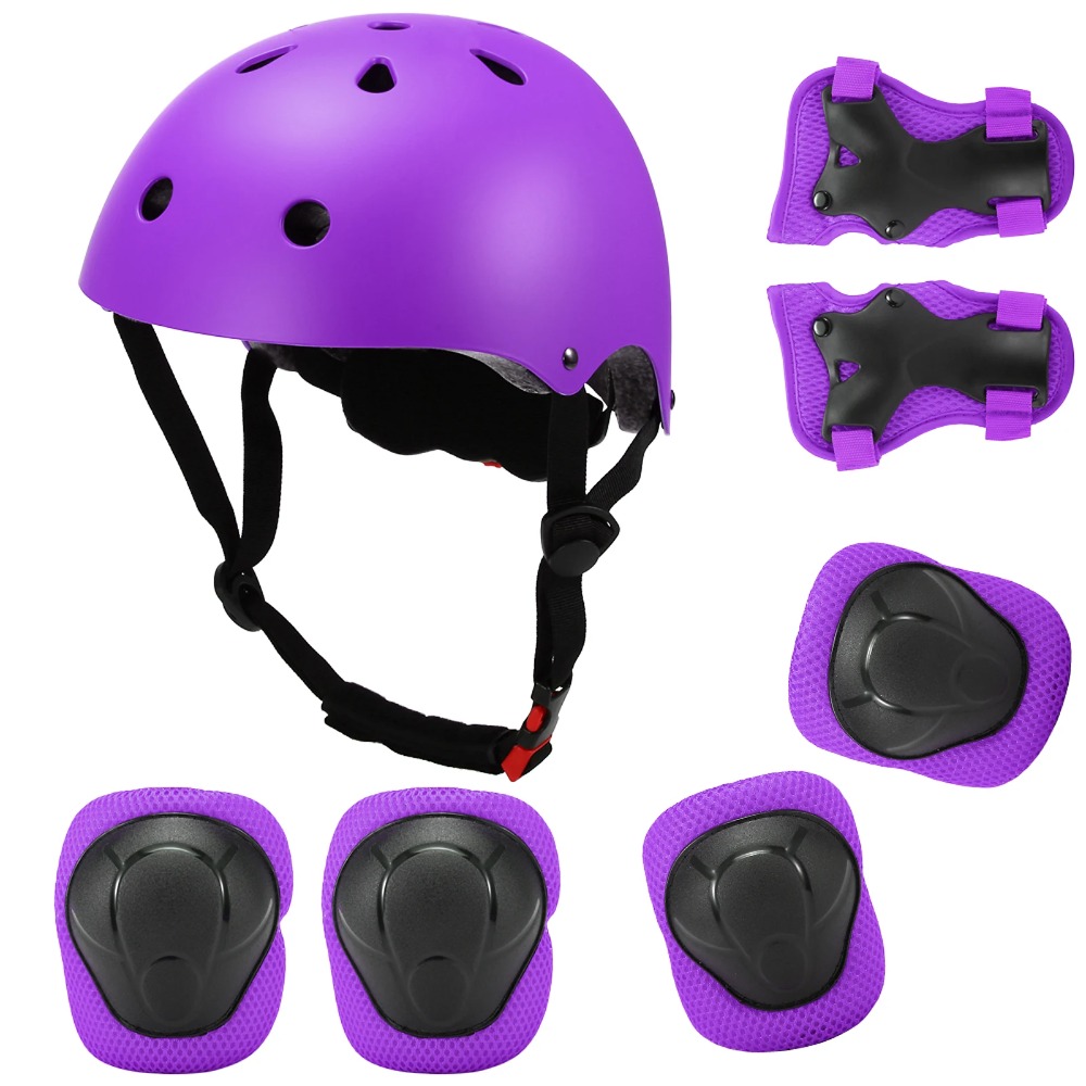 TK Juego de casco y almohadillas ajustables para niñosrodilleras para niñossillasprotectores de muñeca para Scooter SO