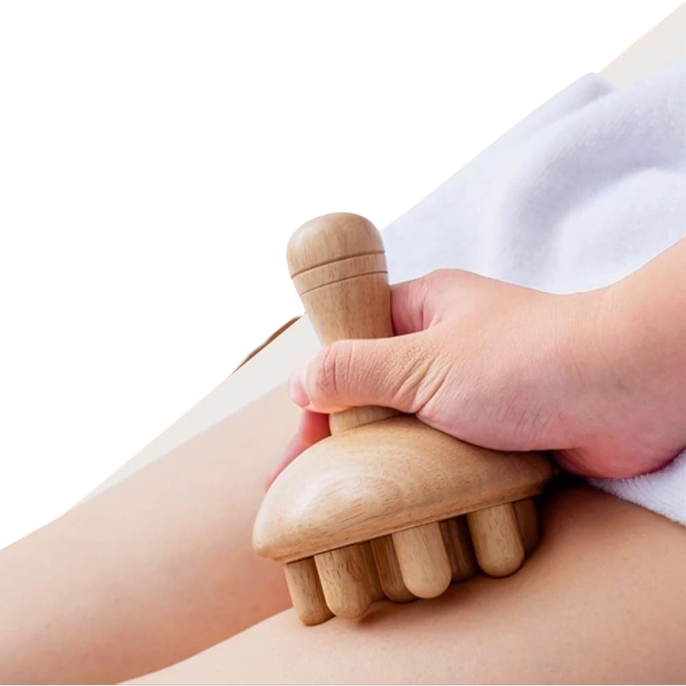 TK 1Pcs Limpieza Corporal Con Cepillo De Madera Para Terapia De Masaje Herramienta De Masaje De Madera Para Celulitis Alivio Del Dolor En Espalda Cuello Piernas Y Hombros