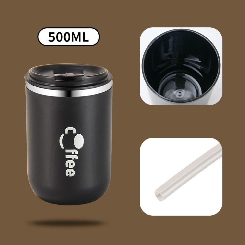 aislada de Doble pared portátil a prueba de fugas con pajita, botella de Agua de Maple inoxidable con tapa, de café de viaje
