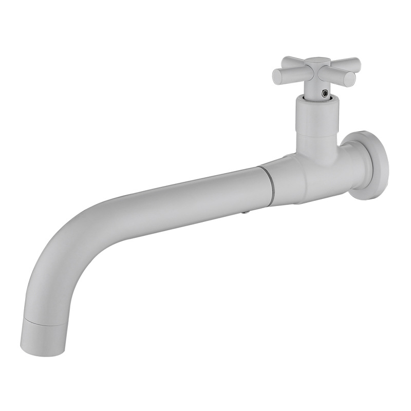 OmHom Grifo de Lavabo Montado en la Pared KKTNSG Oro Cepillado Faucet Deck Individual Agua Fría Baño Grifo de Fregadero de Acero Inoxidable 304
