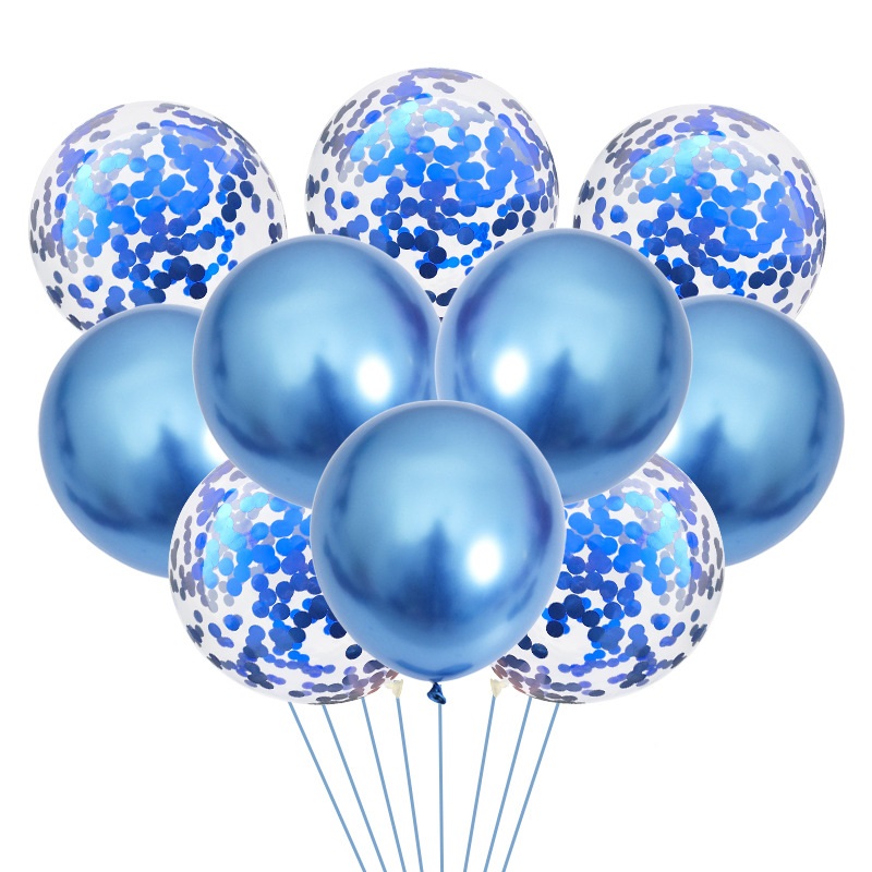 TK Globos de látex con patrón metálico, decoración de confeti para fiesta de cumpleaños, Baby Shower, 10 piezas, 12 pulgadas