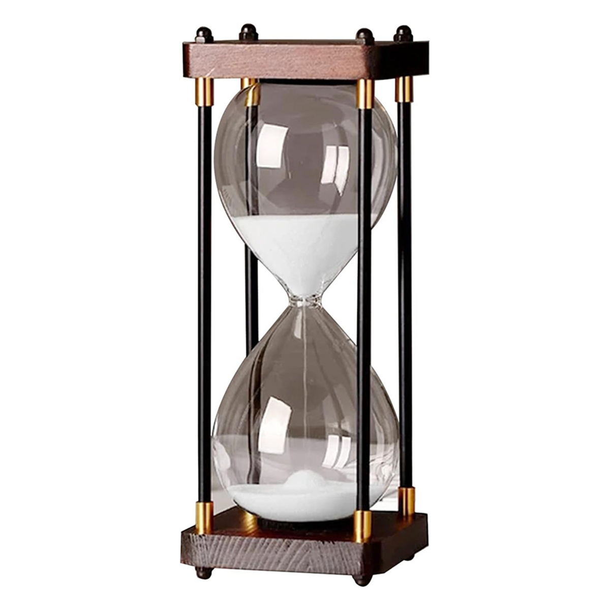 Reloj de arena grande de 60 minutos, arcoíris, regalo, para el hogar, escritorio, blanco