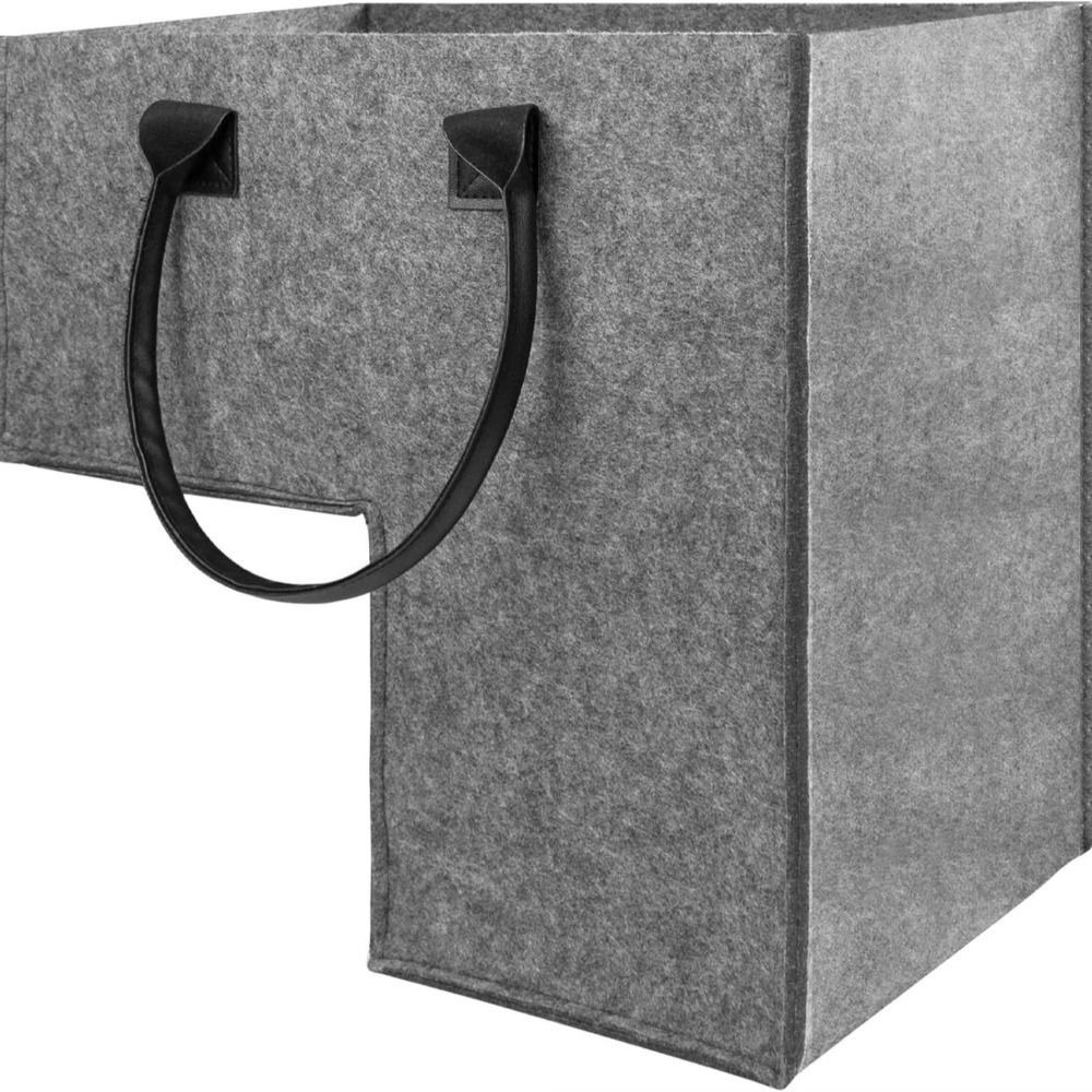 TK Cesta de Escalera en Forma de L, Nueva, de Gran Capacidad, con Asas, Bolsa para Escalones, Cestas de Fieltro Plegables para Ropa