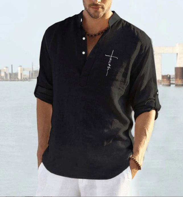 TK Blusa de algodón para hombre, camiseta informal de media manga con cuello Henley, talla grande, negro, blanco, gris, verde, 3xl, 2xl