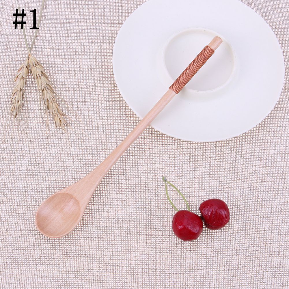 Hojas de Madera de mango Largo para niños, vainilla hecha a mano, postres, condimmos, Cocina, comedor, tea