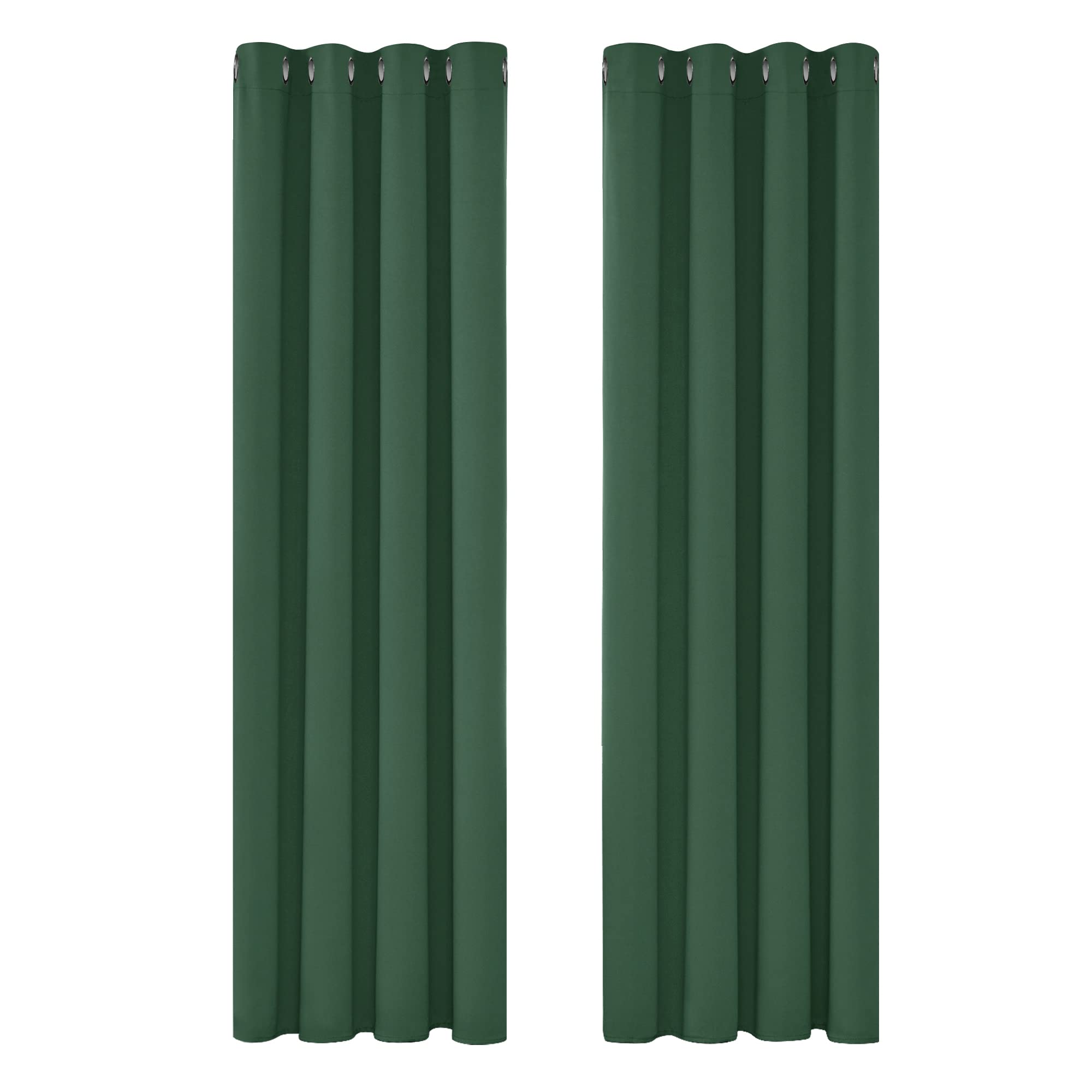 TK Cortinas Opacas de 2 Piezas para salón, Cortinas térmicas aislantes, frío y Calor para Dormitorio con Ojales Gris Claro