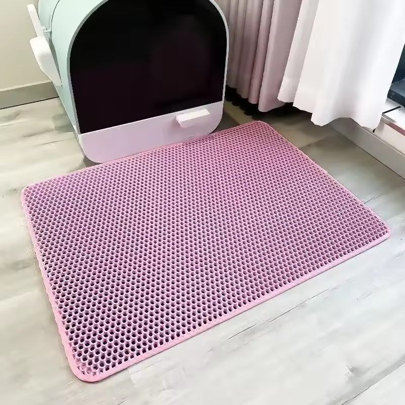 CA Exterilla Antideslizante de Doble Capa para arena de Gato, Caja de Arena grande con filtro, resistente a Los gases, impermeable