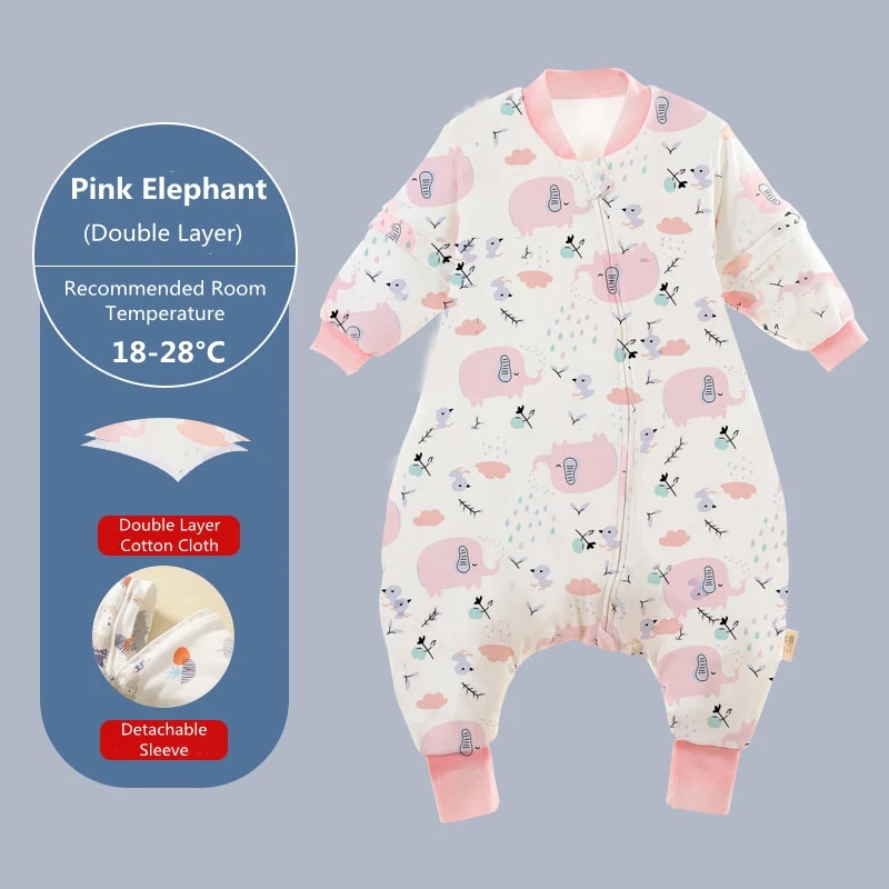 CA Saco de dormir Grués de dos patiitas with Mangas desmontables para niños y niñas, para Invierno