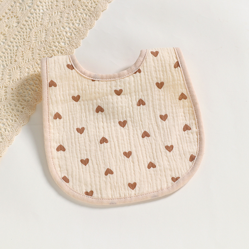 Baberos de algodón con estampado para recién nacido, toalla de Saliva con botones, Baberos de alimentación para niños y niñas