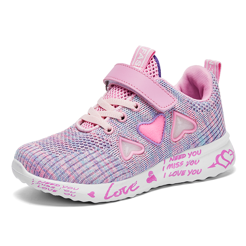 TK Zapatos informales a la moda para niñas, zapatillas tranirables de malla ligera para niños, Tenis de verano para niños, bonitos zapatos deportivos para correr con dibujos animados