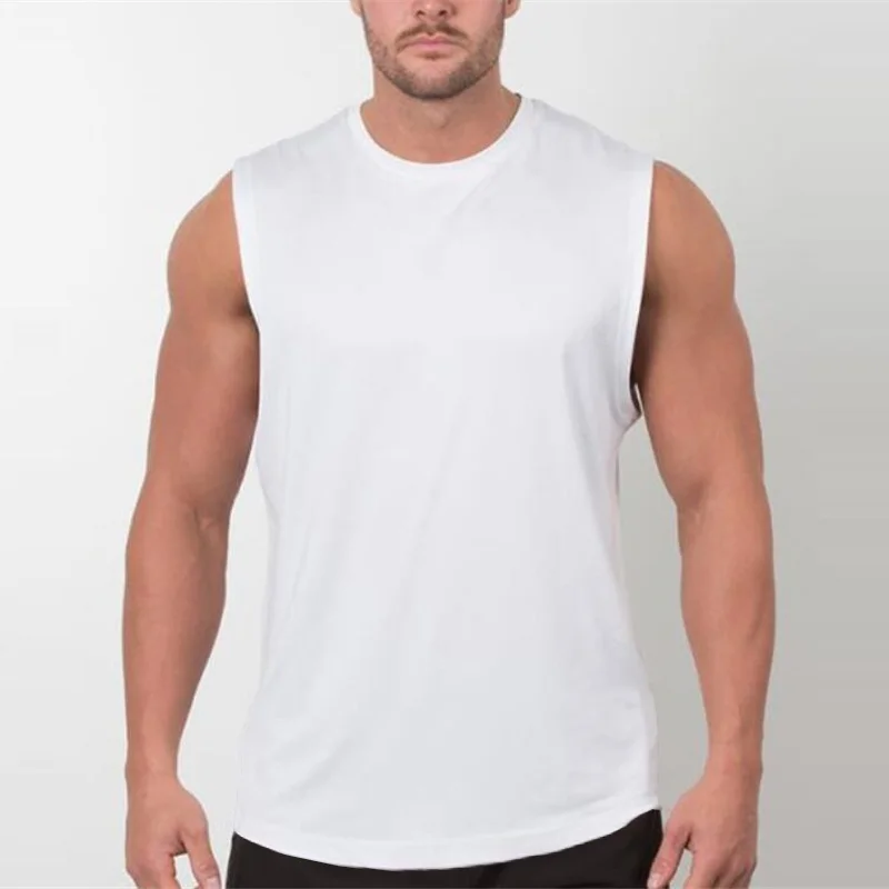 TK New Plain Tank Top Men Bodybuilding singlet Gym Stringer Sleeveless Shirt Blank Fitness Clothing Sportwear Muscle Vest