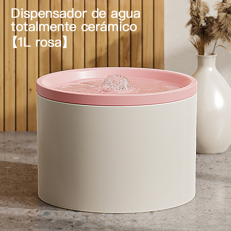 Dispensador de agua automático de cerámica para gatos, tazón de cerámica para gatos, filtración circulante, fuente de agua inteligente para gatos, tazón para perros, suministros para mascotas