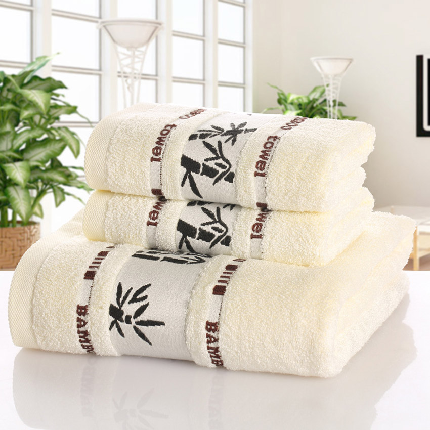 TK Juego de Toallas de 3 Piezas, Fibra de bambú,algodón,Antibacteriano, Desodorante,Suave y absorbente