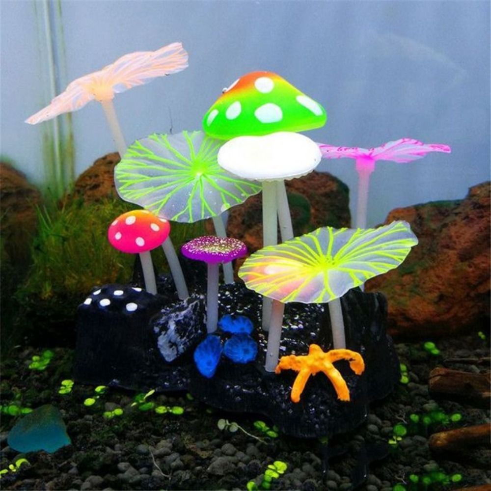 CA Seta, Plantas Artificiales, Adorno para Pecera, 9 Unidades por juego