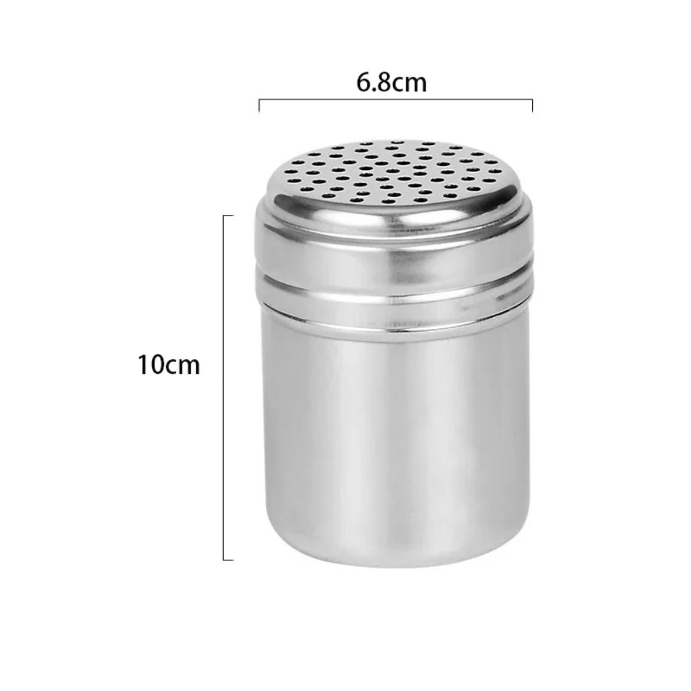 TK Tarro de condimentos multiusos, tarro de especias de acero inoxidable, botella de azúcar y sal, cubierta giratoria, utensilios de cocina, agitador de pimienta y especias