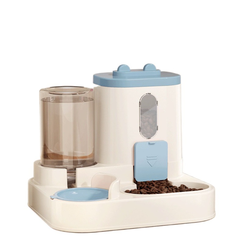 Alimentador de agua automático para gatos, separación en seco y húmedo, dispensador de agua para mascotas de gran capacidad, 2 en 1 con fuente de agua