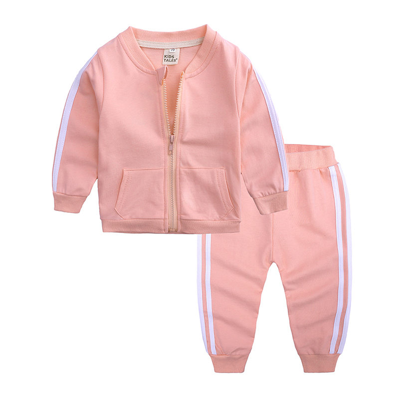 Conjunto de ropa de algodón para bebé, chaqueta de manga larga con cremallera, pantalones, 2 piezas, chándal para bebé de 3 a 24 meses, primavera y otoño MOV