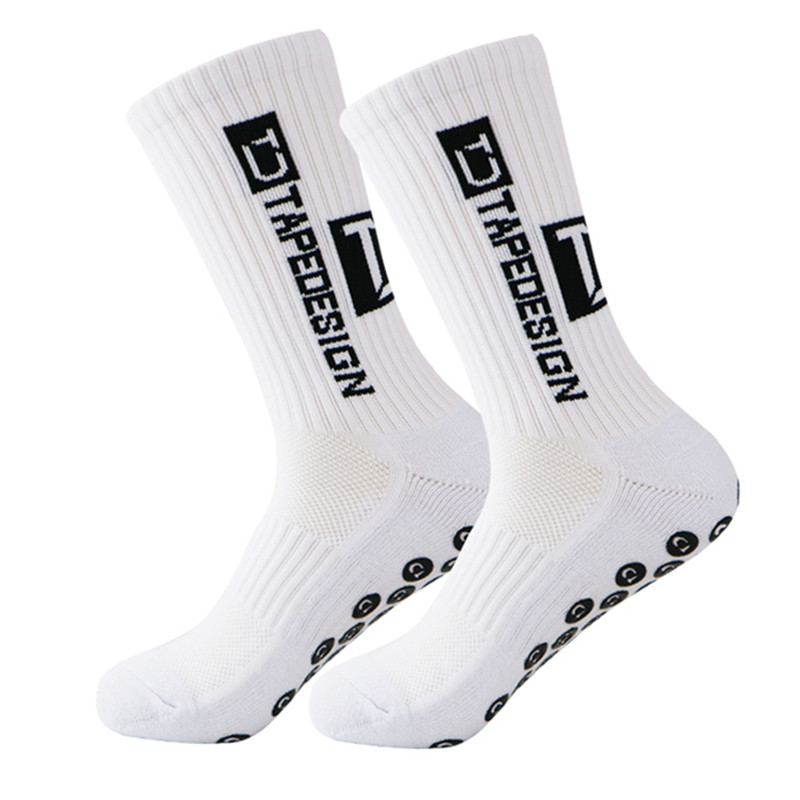 Om Home Calcetines de fútbol antideslizantes para hombre, medias deportivas de media pantorrilla, cálidas, EU38-45