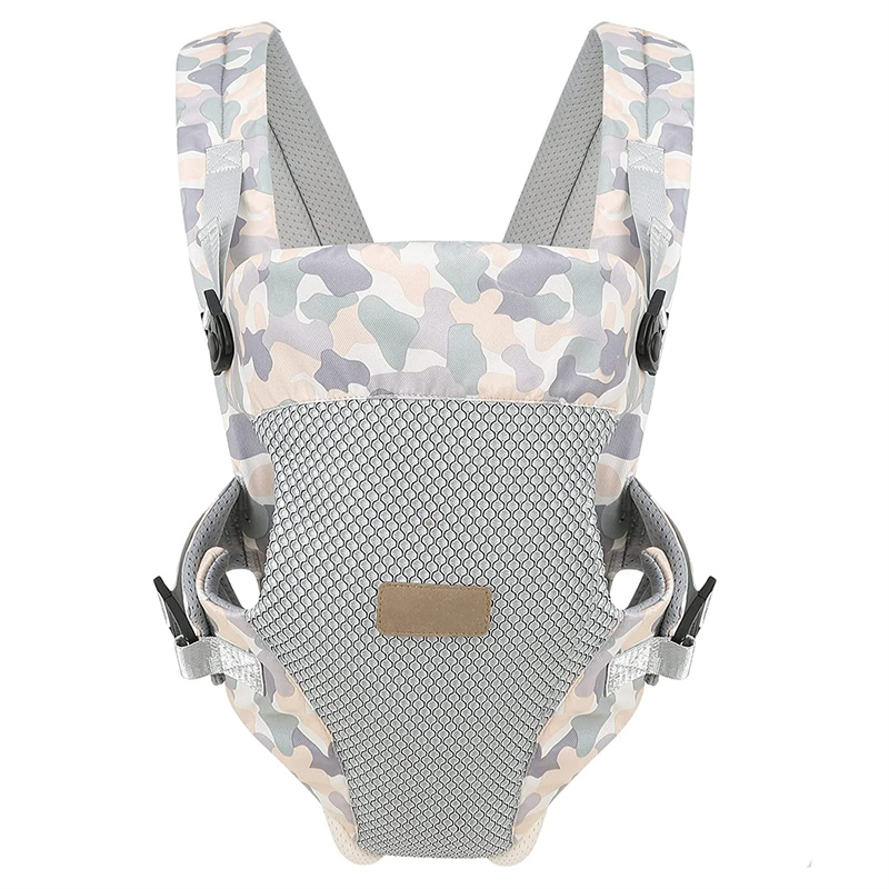 El portabebés está diseñado para niños y cuenta con mini correas de hombro que pueden girar 360° tanto en la parte delantera como en la trasera.