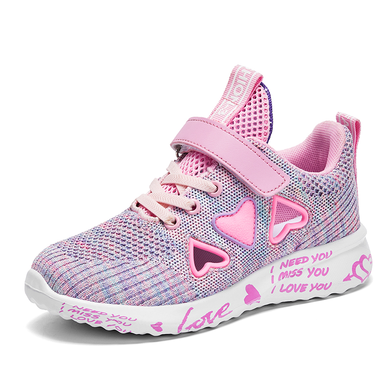 TK Zapatos informales a la moda para niñas, zapatillas tranirables de malla ligera para niños, Tenis de verano para niños, bonitos zapatos deportivos para correr con dibujos animados